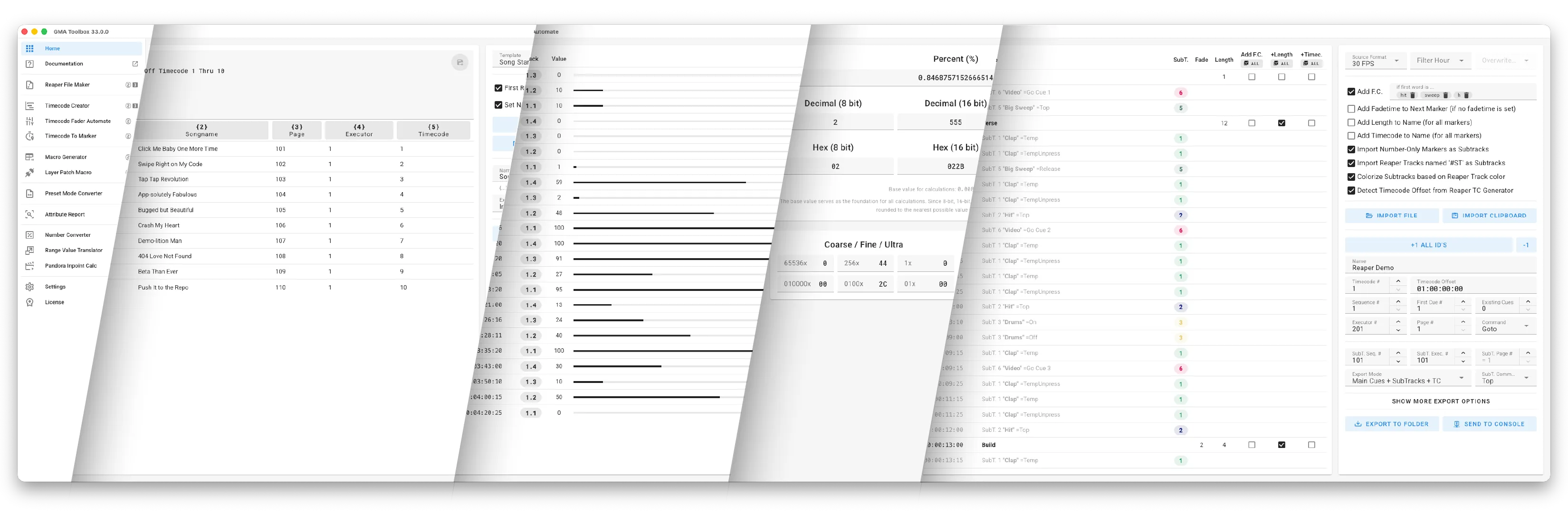 GMA Toolbox Screenshot